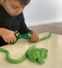 Introduction to Scissors – Cutting Play-doh « Shannon's Tot School